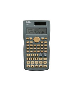 Calculadora liderpapel cientifica xf34 12 digitos 240 funciones con tapa solar y pilas color gris 156x85x20