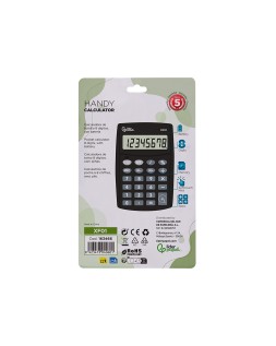 Calculadora liderpapel bolsillo xf01 8 digitos pilas color negro 99x64x9 mm