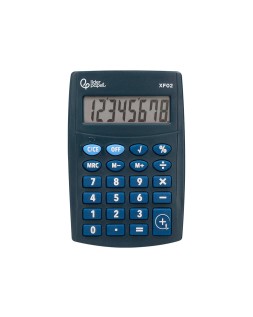 Calculadora liderpapel bolsillo xf02 8 digitos pilas color azul 99x64x9 mm