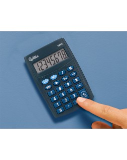 Calculadora liderpapel bolsillo xf02 8 digitos pilas color azul 99x64x9 mm