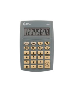 Calculadora liderpapel bolsillo xf03 8 digitos pilas color gris 99x64x9 mm