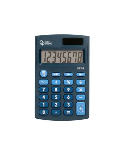 Calculadora liderpapel bolsillo xf06 8 digitos solar y pilas color azul 98x62x8 mm