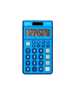 Calculadora liderpapel bolsillo xf09 8 digitos solar y pilas color azul 115x65x8 mm