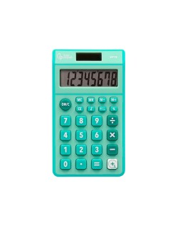 Calculadora liderpapel bolsillo xf13 8 digitos solar y pilas color verde 115x65x8 mm