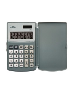Calculadora liderpapel bolsillo xf15 10 digitos con tapa solar y pilas color gris 123x75x12 mm