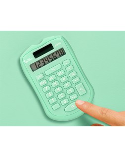 Calculadora liderpapel bolsillo xf42 8 digitos solar y pilas color verde 94x59,5x10,5mm