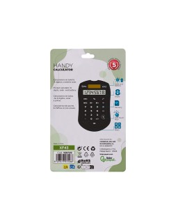 Calculadora liderpapel bolsillo xf43 8 digitos solar y pilas color negro 94x59,5x10,5mm