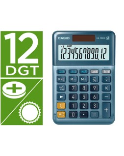 Calculadora casio ms-120em sobremesa 12 digitos tx +/- color azul