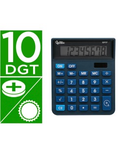 Calculadora liderpapel sobremesa xf17 8 digitos solar y pilas color azul 127x105x24 mm