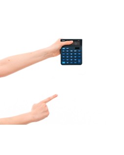 Calculadora liderpapel sobremesa xf17 8 digitos solar y pilas color azul 127x105x24 mm