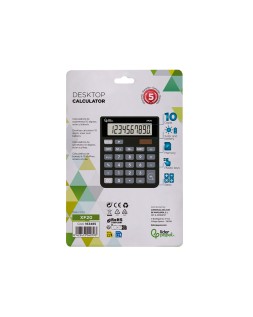 Calculadora liderpapel sobremesa xf20 10 digitos solar y pilas color negro 127x105x24 mm