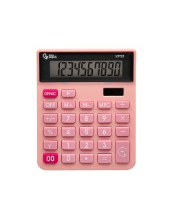 Calculadora liderpapel sobremesa xf23 10 digitos solar y pilas color rosa 127x105x24 mm