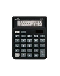 Calculadora liderpapel sobremesa xf26 12 digitos solar y pilas color negro 127x105x24 mm