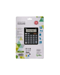 Calculadora liderpapel sobremesa xf26 12 digitos solar y pilas color negro 127x105x24 mm