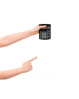 Calculadora liderpapel sobremesa xf27 12 digitos tasas solar y pilas color negro 155x115x25 mm