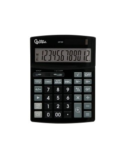 Calculadora liderpapel sobremesa xf29 12 digitos solar y pilas color negro 190x140x30 mm