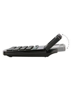 Calculadora liderpapel sobremesa xf40 12 digitos dos lineas solar y pilas negro 175x120x30 mm 40% reciclada