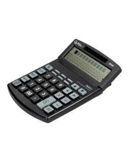 Calculadora liderpapel sobremesa xf40 12 digitos dos lineas solar y pilas negro 175x120x30 mm 40% reciclada