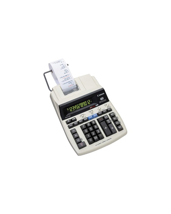 Calculadora canon impresora mp120 mg es ii pantalla lcd enchufe corriente 12 digitos color gris