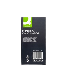 Calculadora q-connect impresora pantalla papel kf11213 12 digitos tinta azul