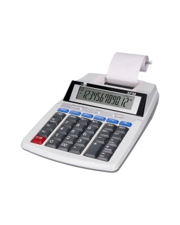 Calculadora liderpapel impresora pantalla papel 57 mm 12 digitos impresion bicolor blanca 235x155x62 mm