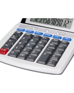 Calculadora liderpapel impresora pantalla papel 57 mm 12 digitos impresion bicolor blanca 235x155x62 mm