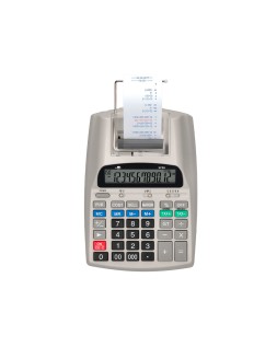 Calculadora liderpapel impresora pantalla papel 57 mm 12 digitos impresion bicolor blanca 225x158x56 mm