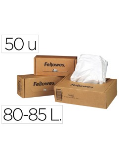 Bolsa de residuos fellowes para destructora de documentoscaja con 50 und. Para ps380 380cc/420/420cc/480cc
