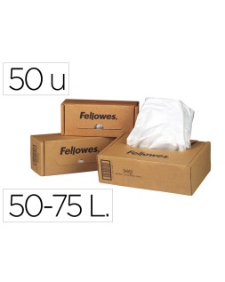 Bolsa de residuos fellowes para destructora de documentoscaja con 50 und. Para ps220 220c/320/320cc