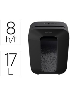 Destructora de documentos fellowes lx-45 capacidad de corte 8 hojas p4 destruye grapas clips y tarjetas