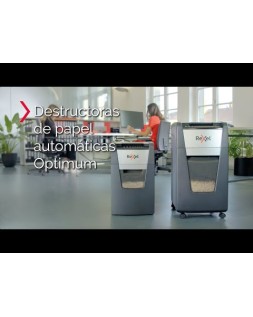 Destructora de documentos rexel optimum auto+ 100x eu capacidad 100 hojas particulas destruye grapas