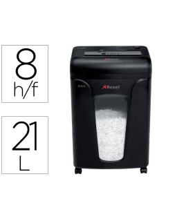 Destructora de documentos rexel mercury rem820 capacidad 8 hojas micro corte destruye grapas clips tarjeta