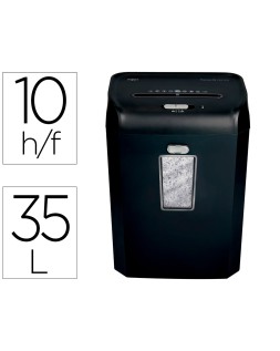 Destructora de documentos rexel promax qs rsx1035 capacidad 10 hojas particulas destruye grapas clips y