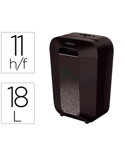 Destructora de documentos fellowes lx-70d capacidad 11h seguridad p4 destruye grapas clips y tarjeta papelera 18 l