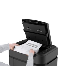 Destructora de documentos q-connect capacidad de corte 120 h auto / 10 h manual destruye grapas clips y