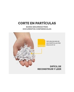 Destructora de documentos fellowes lx25 capacidad 6h seguridad p4 destruye grapas clips y tarjetas