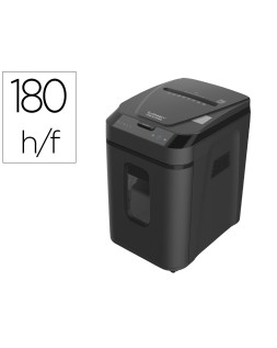 Destructora de documentos q-connect capacidad corte 180 h auto / 10 h manual destruye grapas clips y tarjetas