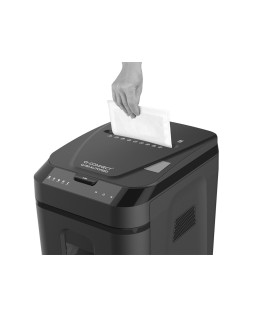 Destructora de documentos q-connect capacidad corte 180 h auto / 10 h manual destruye grapas clips y tarjetas