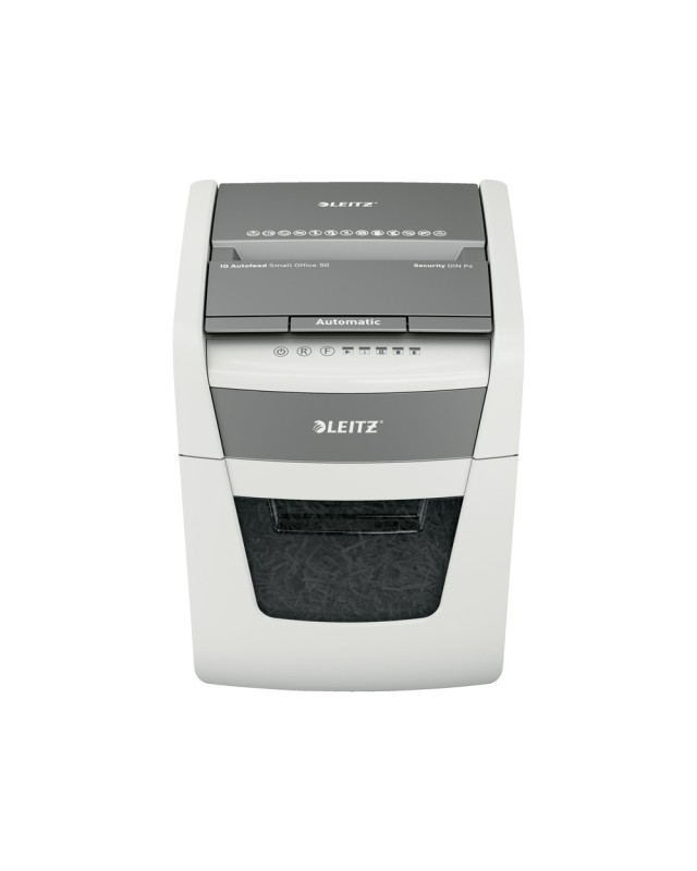 Destructora de documentos leitz iq auto+ office 50 capacidad de corte 50 hojas destruye grapas y clips