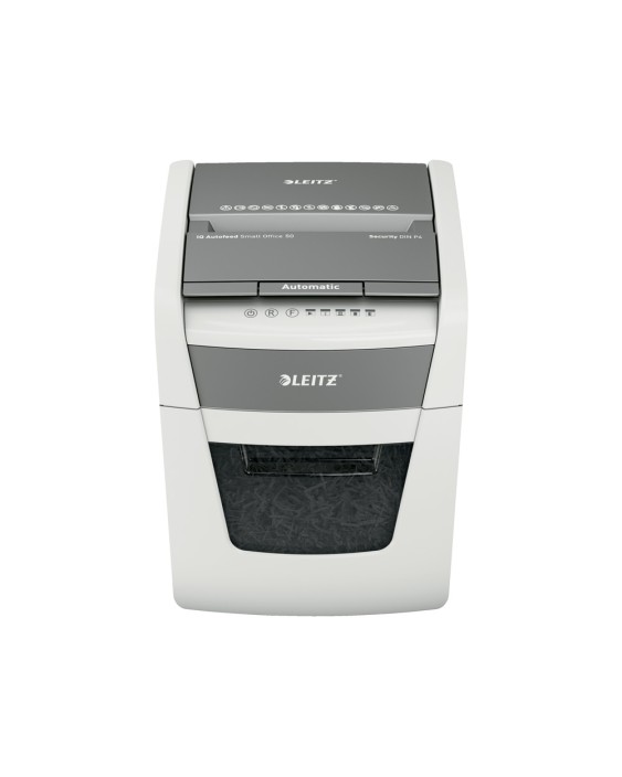 Destructora de documentos leitz iq auto+ office 50 capacidad de corte 50 hojas destruye grapas y clips