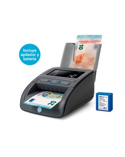 Detector y contador de billetes falsos safecan 155-s complete pantalla lcd 3,8" micro sd 156x120x76 mm