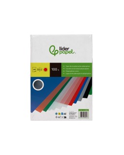 Tapa encuadernacion liderpapel polipropileno a4 0.5mm rojo opaco paquete de 100 unidades