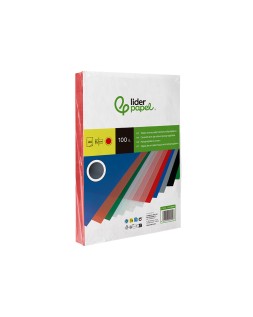 Tapa encuadernacion liderpapel polipropileno a4 0.5mm rojo opaco paquete de 100 unidades
