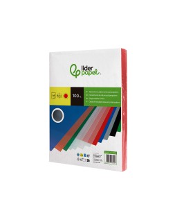 Tapa encuadernacion liderpapel polipropileno a4 0.5mm rojo opaco paquete de 100 unidades