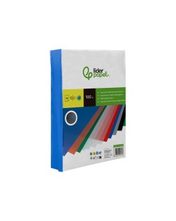 Tapa encuadernacion liderpapel polipropileno a4 0.5 mm azul translucido paquete de 100 unidades