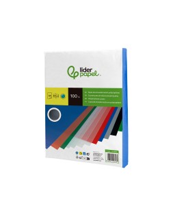Tapa encuadernacion liderpapel polipropileno a4 0.5 mm azul translucido paquete de 100 unidades