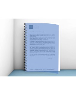 Tapa encuadernacion liderpapel polipropileno a4 0.5 mm azul translucido paquete de 100 unidades