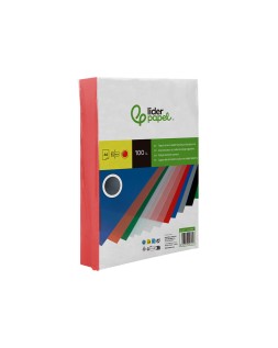 Tapa encuadernacion liderpapel polipropileno a4 0.5 mm rojo translucido paquete de 100 unidades