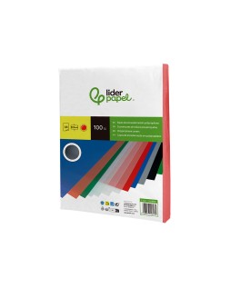 Tapa encuadernacion liderpapel polipropileno a4 0.5 mm rojo translucido paquete de 100 unidades
