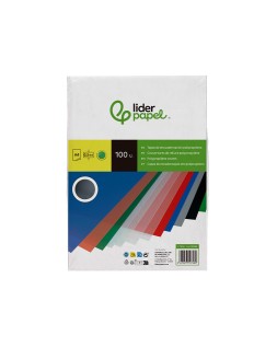Tapa encuadernacion liderpapel polipropileno a4 0.5 mm verde translucido paquete de 100 unidades